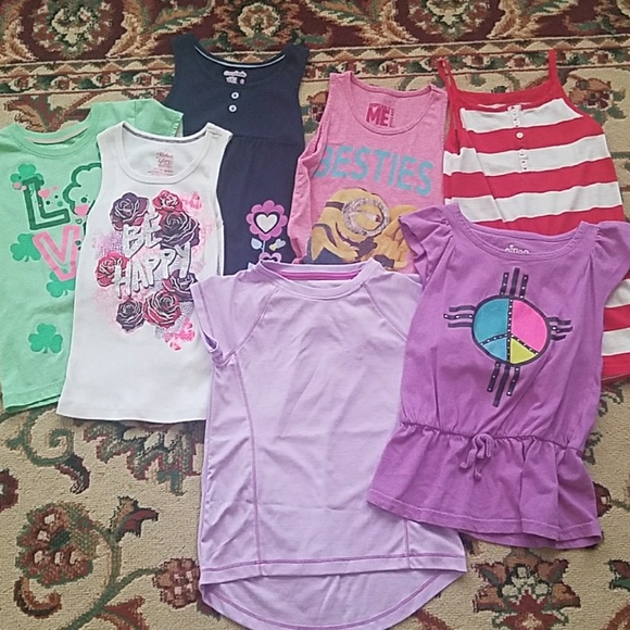 Little girls tops and one romper - Picture 1 of 8